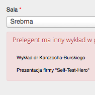 Bieżące walidacje podczas wprowadzania elementu